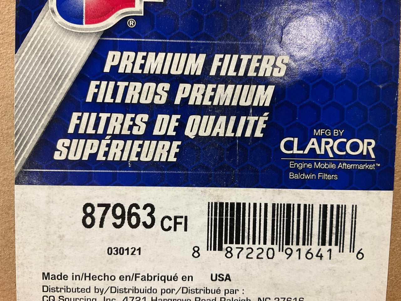 Carquest 87963 Air Filter Replaces 42963 AF3321 LAF1930 PA2303 AF1739 P607293