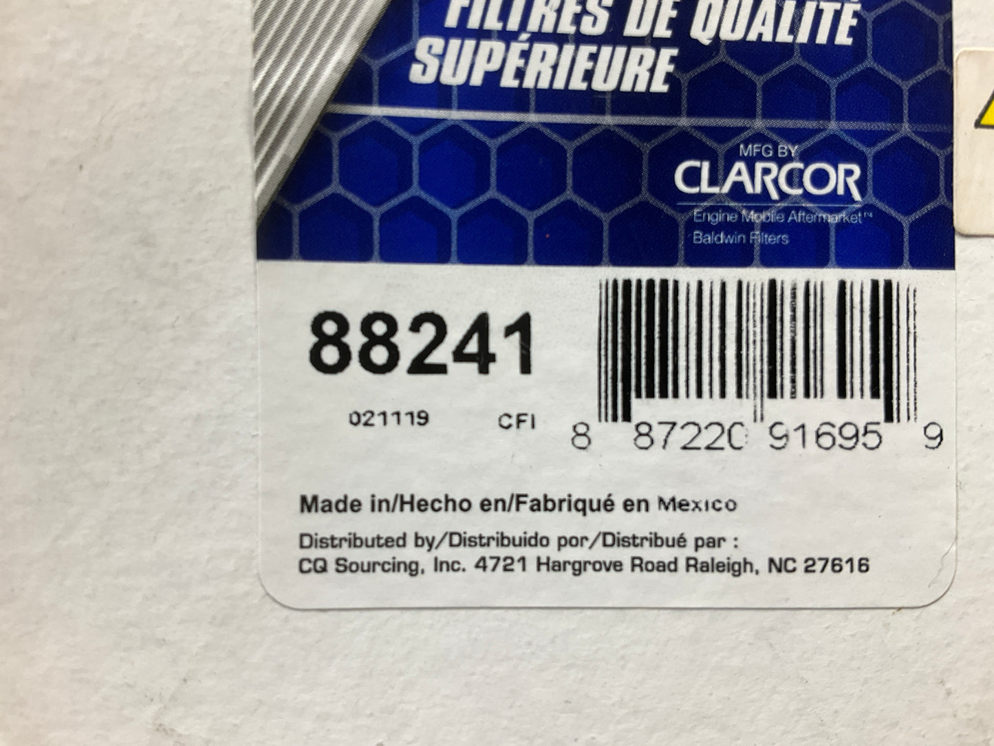 Carquest 88241 Engine Air Filter