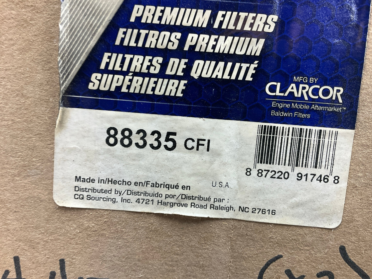 Carquest 88335 Air Filter - Replaces 633075, AF1893, P015837, PA1700, 633-075
