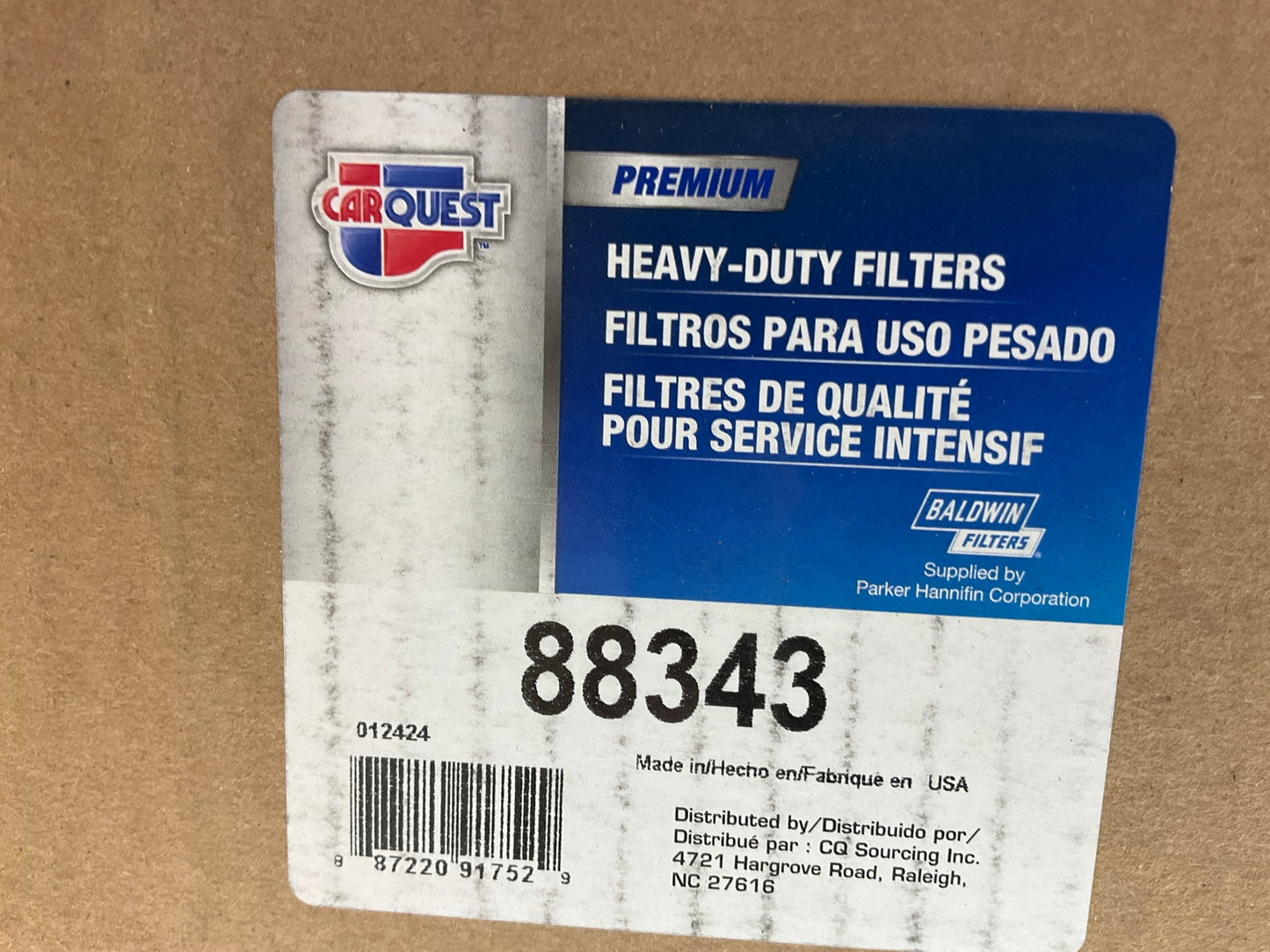 Carquest 88343 Engine Air Filter For 1989-1992 Dodge D250 D350 W250 5.9L CUMMINS