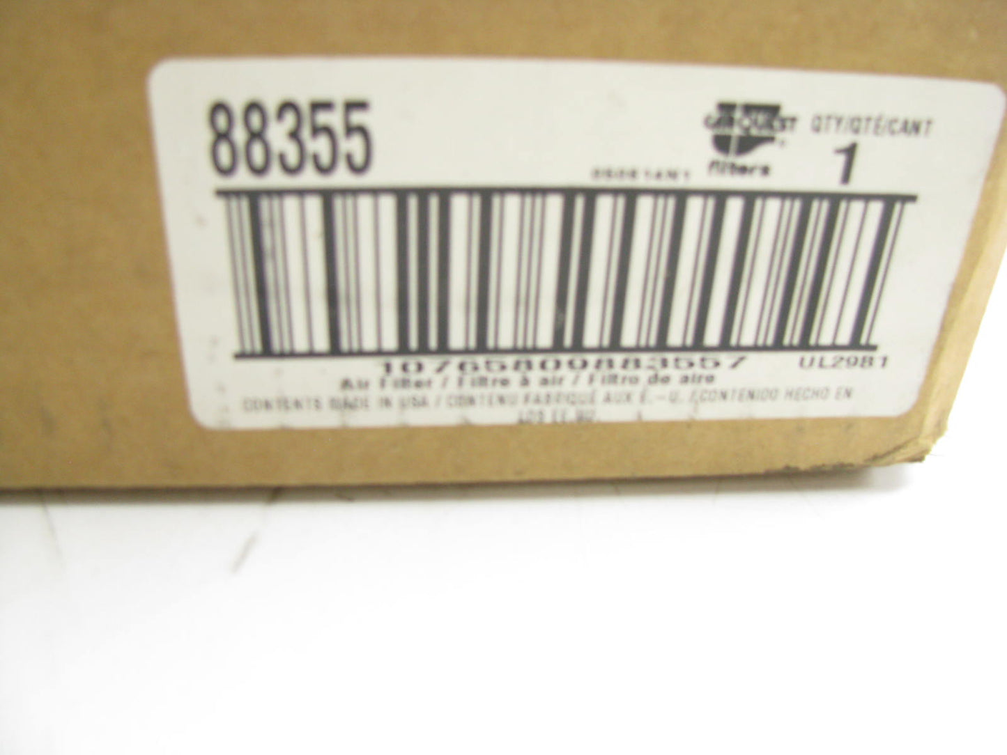 Carquest 88355 Air Filter Replaces 46355 PA2598 CA7471 6355 AF650 LAF1863