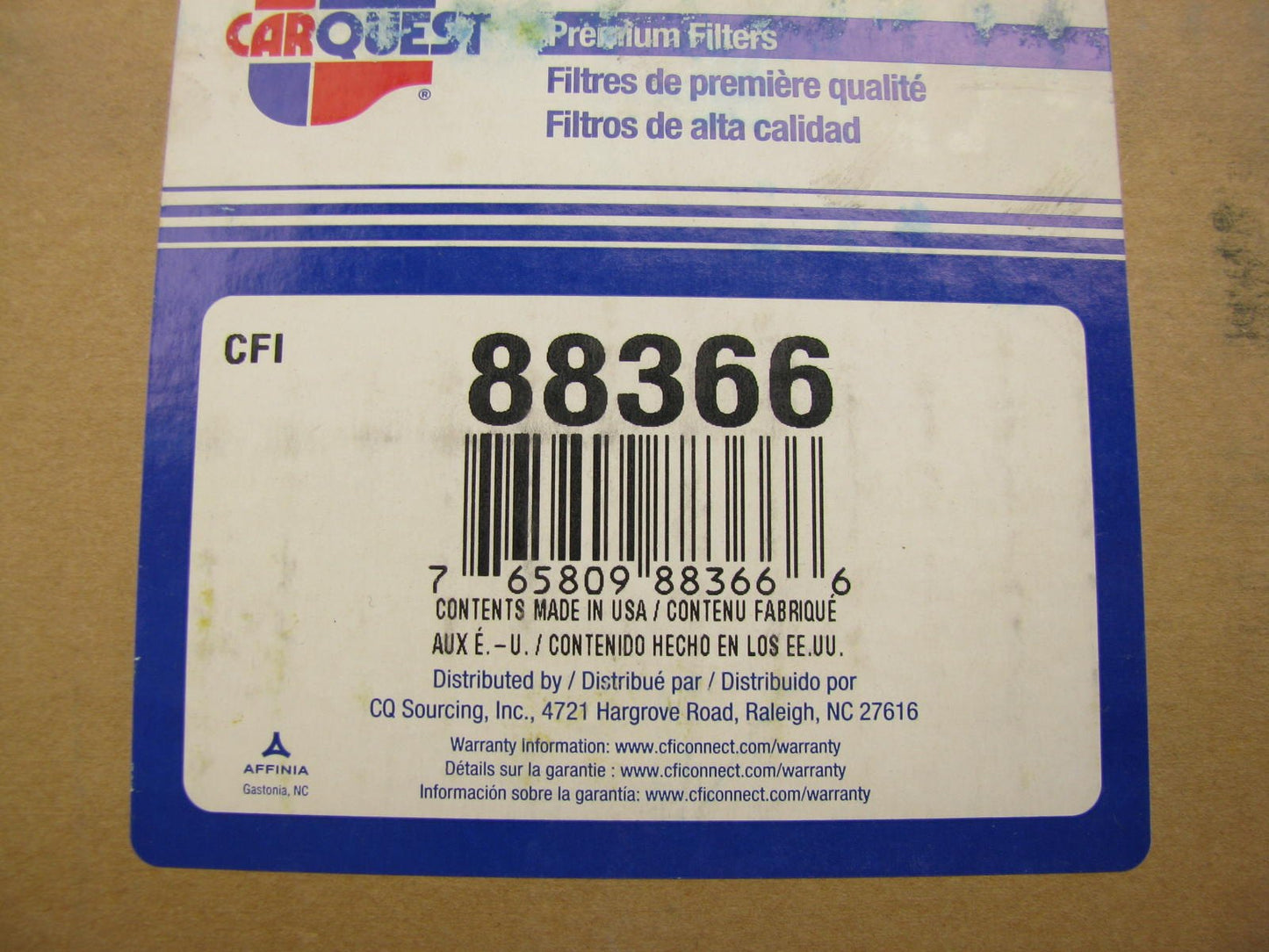 Carquest 88366 Air Filter Replaces: 46366 6366 AF675 AF1877 P181130 PA2592