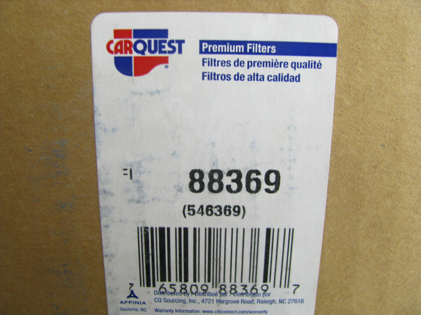 Carquest 88369 Air Filter Replaces 46369, LAF1469, AF2061, AF26170, P606288