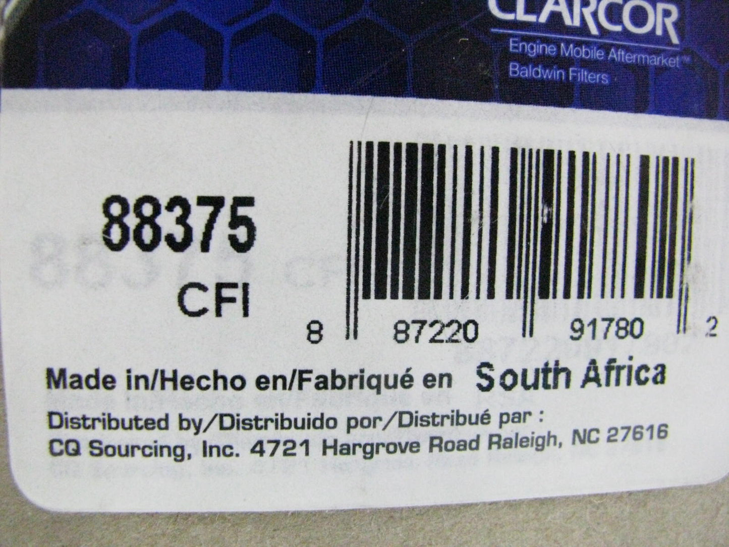 Carquest 88375 Air Filter Replaces: 46375 A101C P131394 AF1980 AF556 6375