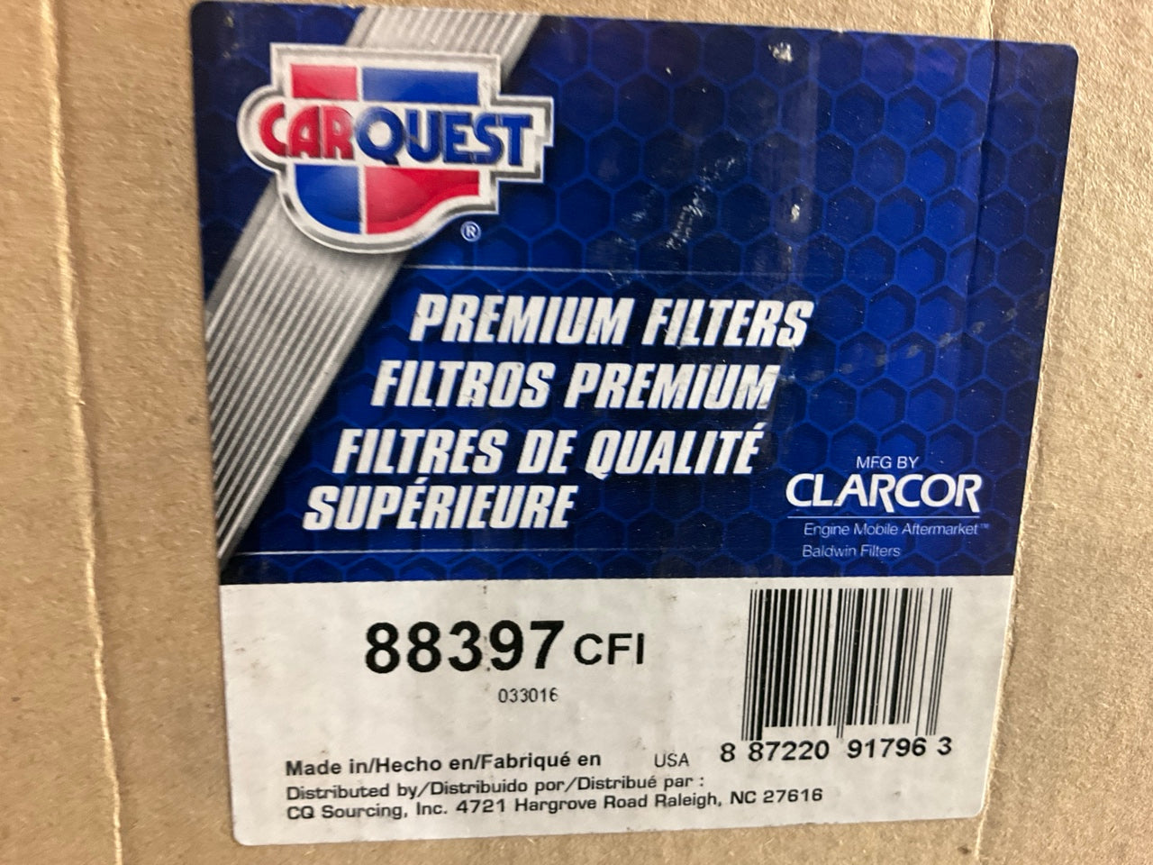 Carquest 88397 Air Filter - Replaces PA3761FN, E9NN9601GA, AF2107, LAF8212 46397
