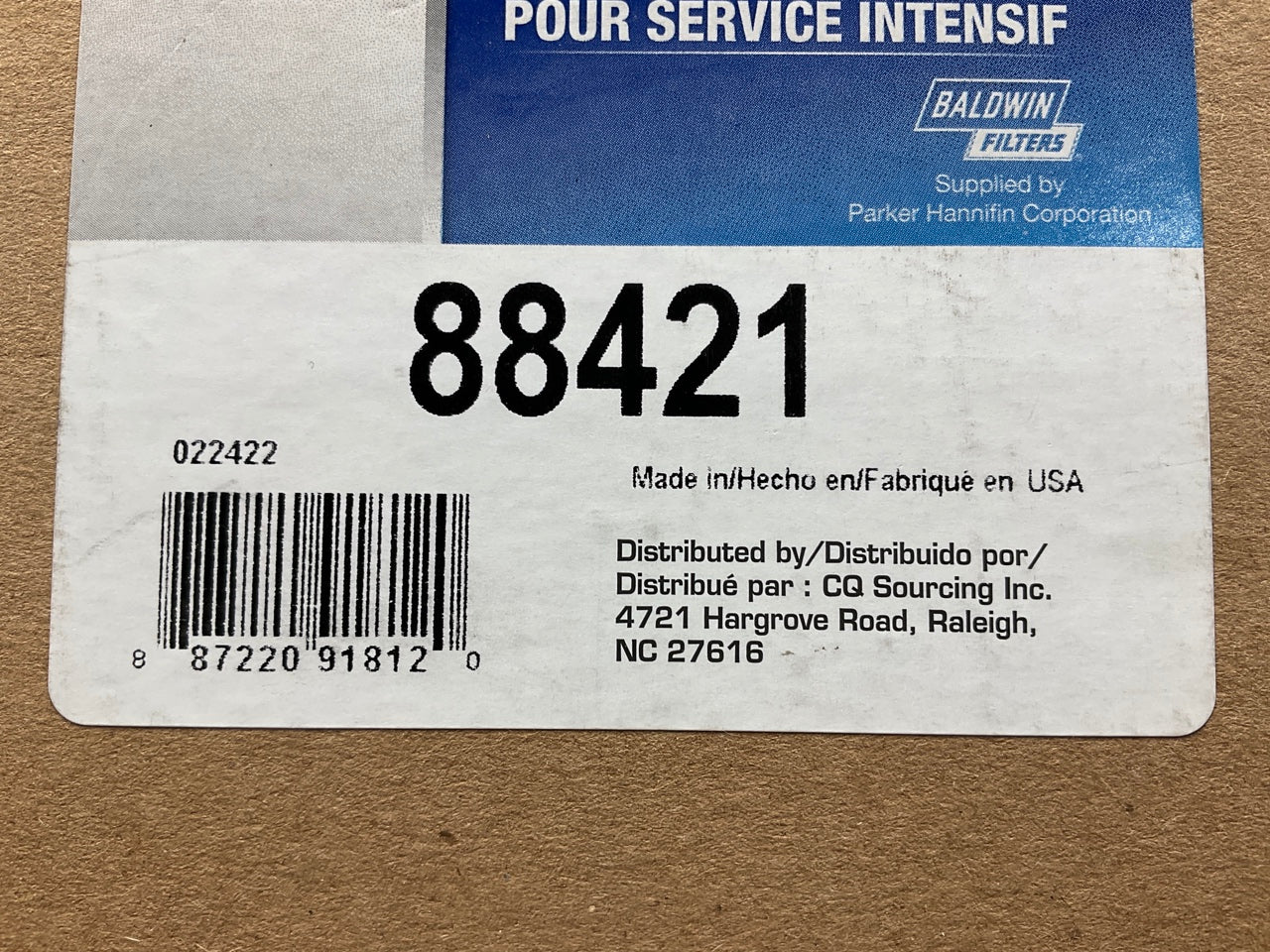 Carquest 88421 Air Filter Replaces 46421, E9NN-9601-EA, SBA314531126, LAF8426