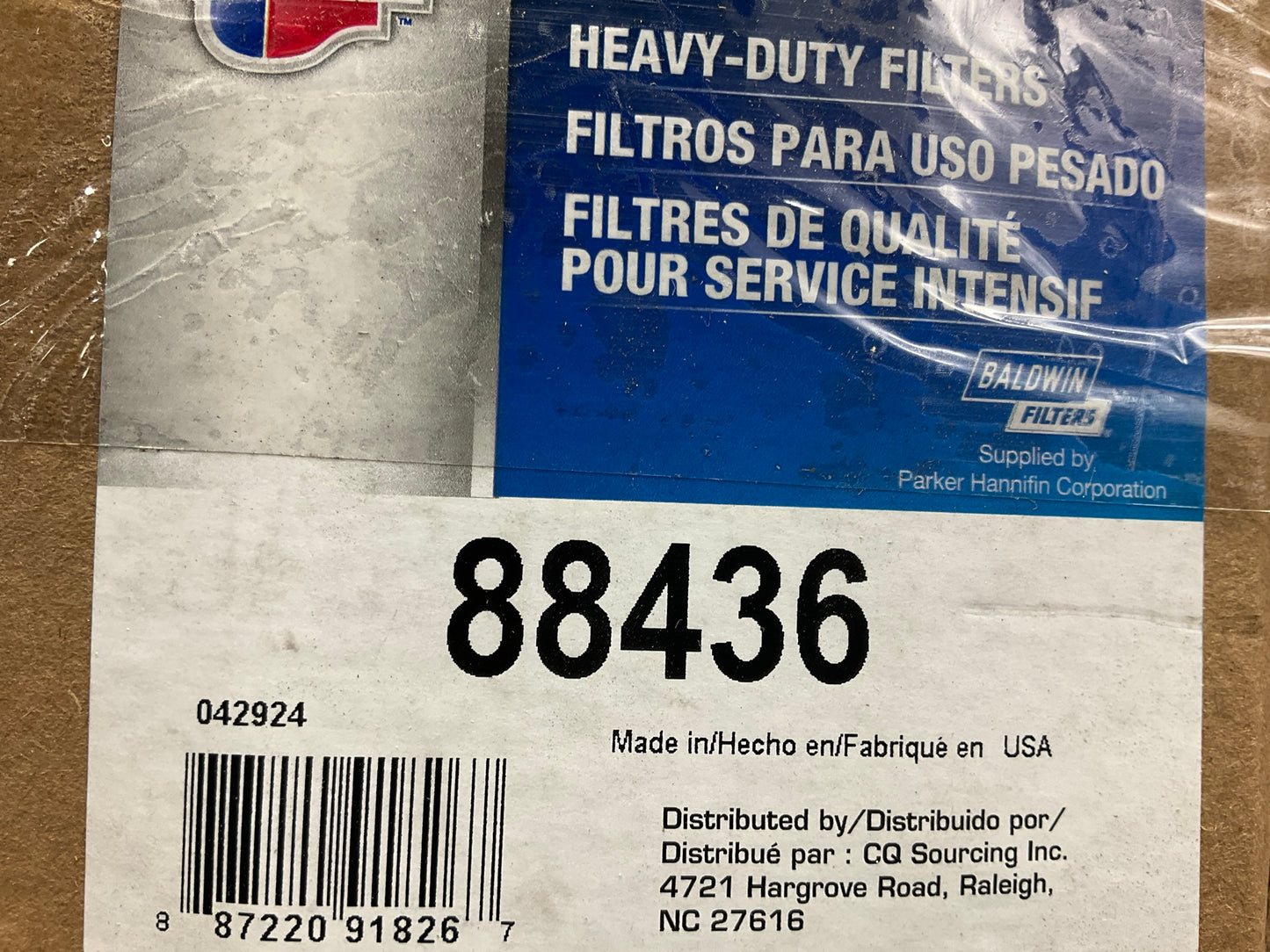 (2) Carquest 88436 Air Filter Replacement For John Deere AM108243, Wix 46436