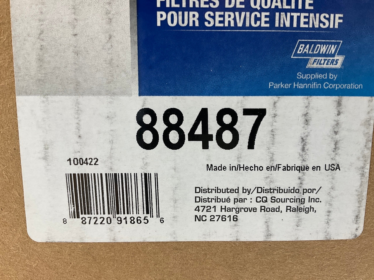 Carquest 88487 Air Filter Replaces: 46487 AF555 AF4164K P546566 PA3779-FN