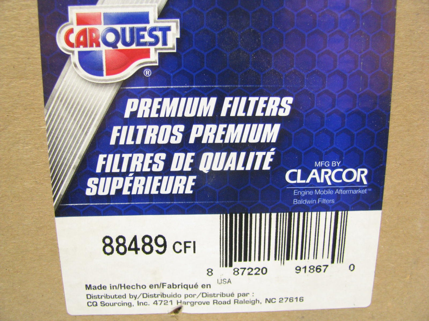Carquest 88489 Air Filter Replaces: RS3549 134-8726 P532410 AF25308 AF2278 46489
