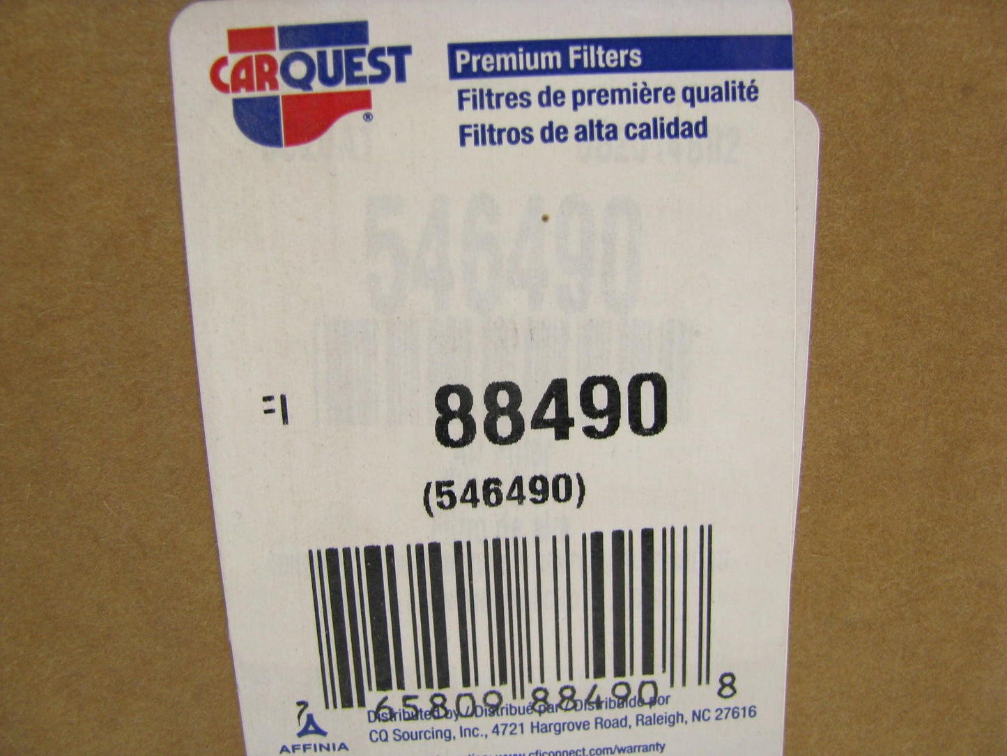 (2) Carquest 88490 Air Filters Replaces: RS3703 133721A1 140-2334 AF25497 46490
