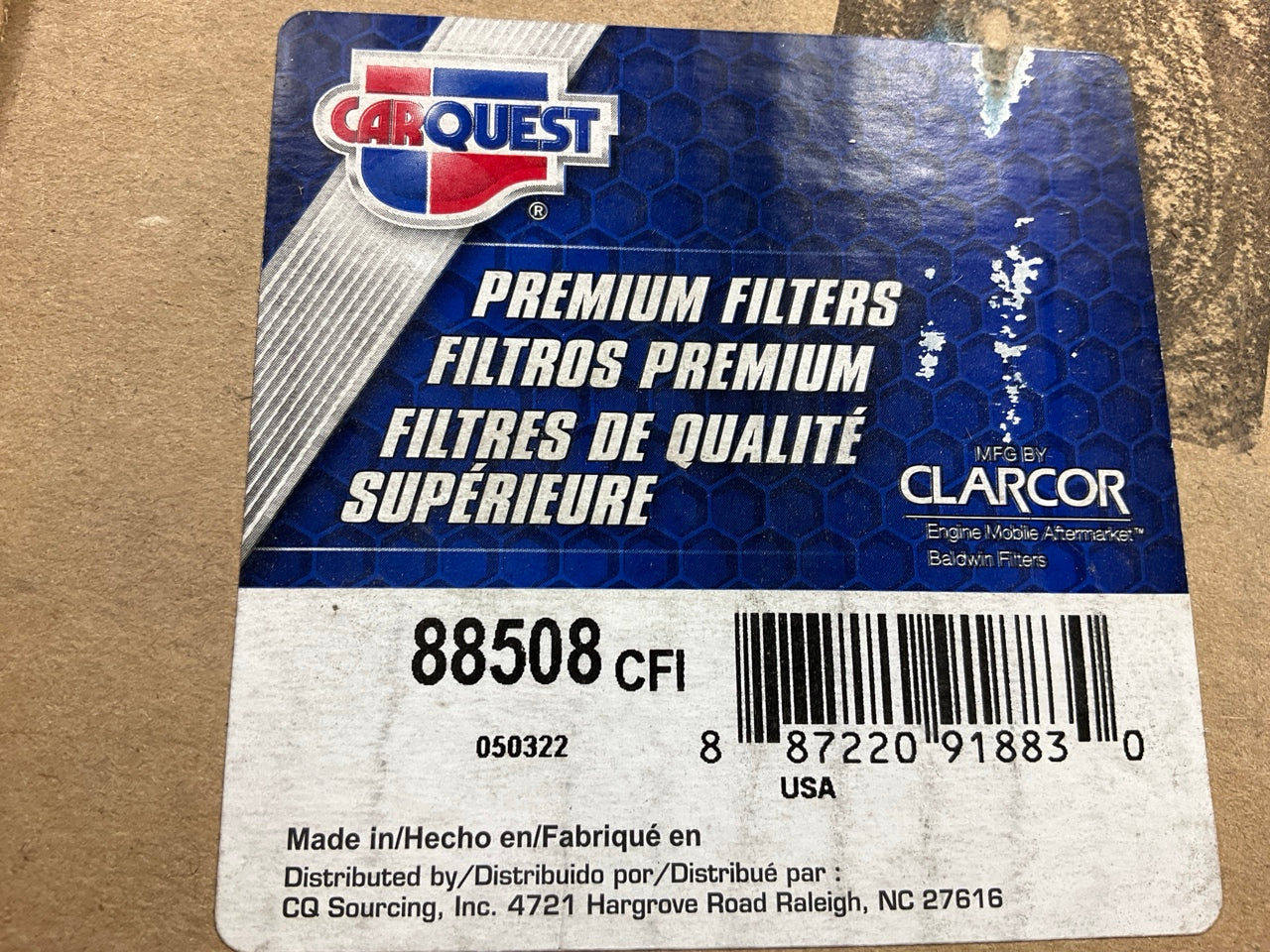 Carquest 88508 Air Filter - Replaces AT76215, 46508, PA2709, CA6683, AT762159