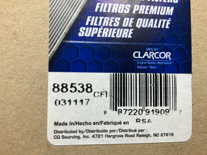 Carquest 88538 Air Filter Replaces 46538 6538 LAF8618 AF2187 94538 RE45828