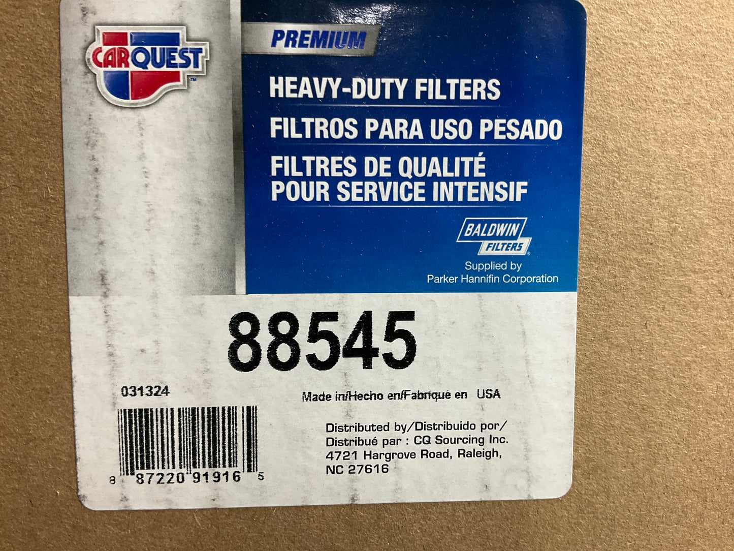 Carquest 88545 Air Filter Replaces CA5021SY 46545 A63518 LAF1835 AF654 AF4866