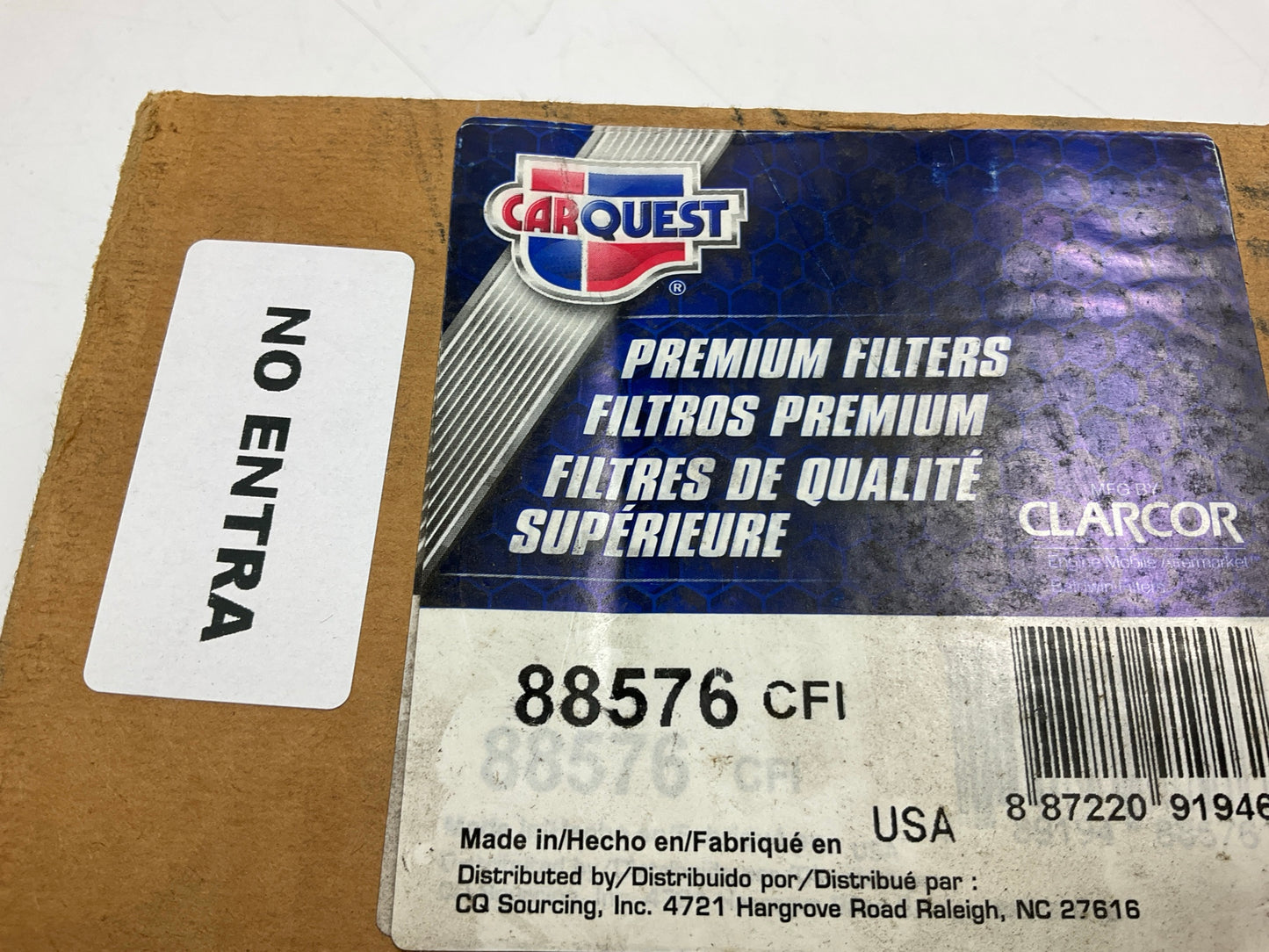 Carquest 88576 Panel Air Filter Replaces 80255 46576 AF4809 3I0089 P115051 A153C