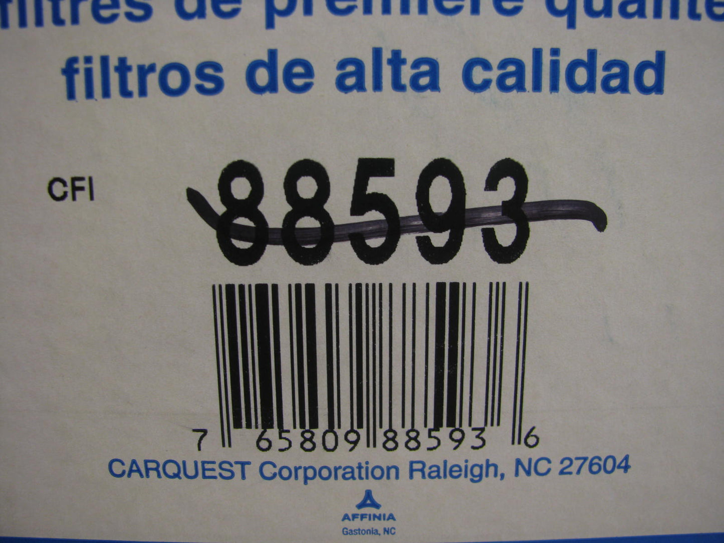 Carquest 88593 Air Filter Replaces CA7480 46593 LAF4505 AF2206 AF25135 P532505