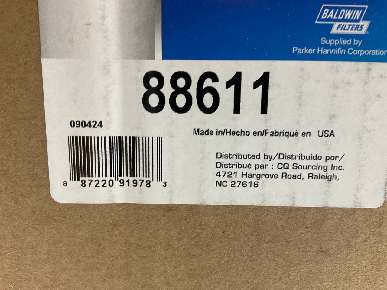 Carquest 88611 Air Filter For CAT Forklifts - AF477; SA14009K;  LAF8123; 46611