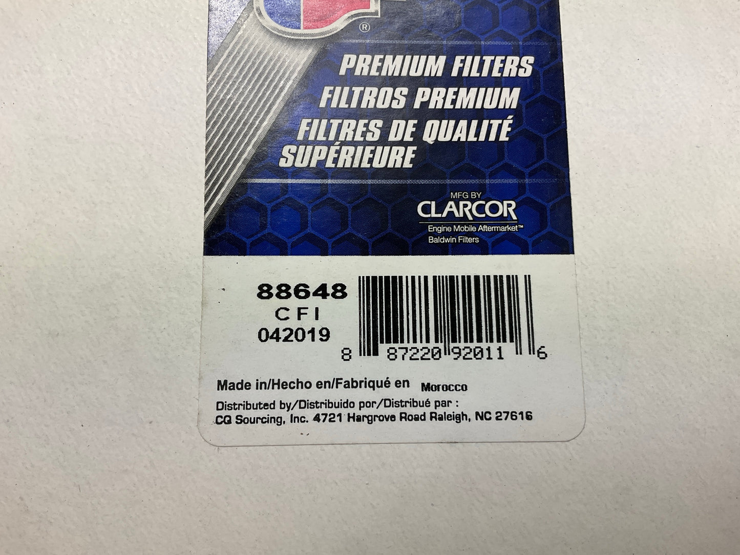 Carquest 88648 Engine Air Filter - 1999 Ford F-250 F-350 Super Duty 7.3L DIESEL