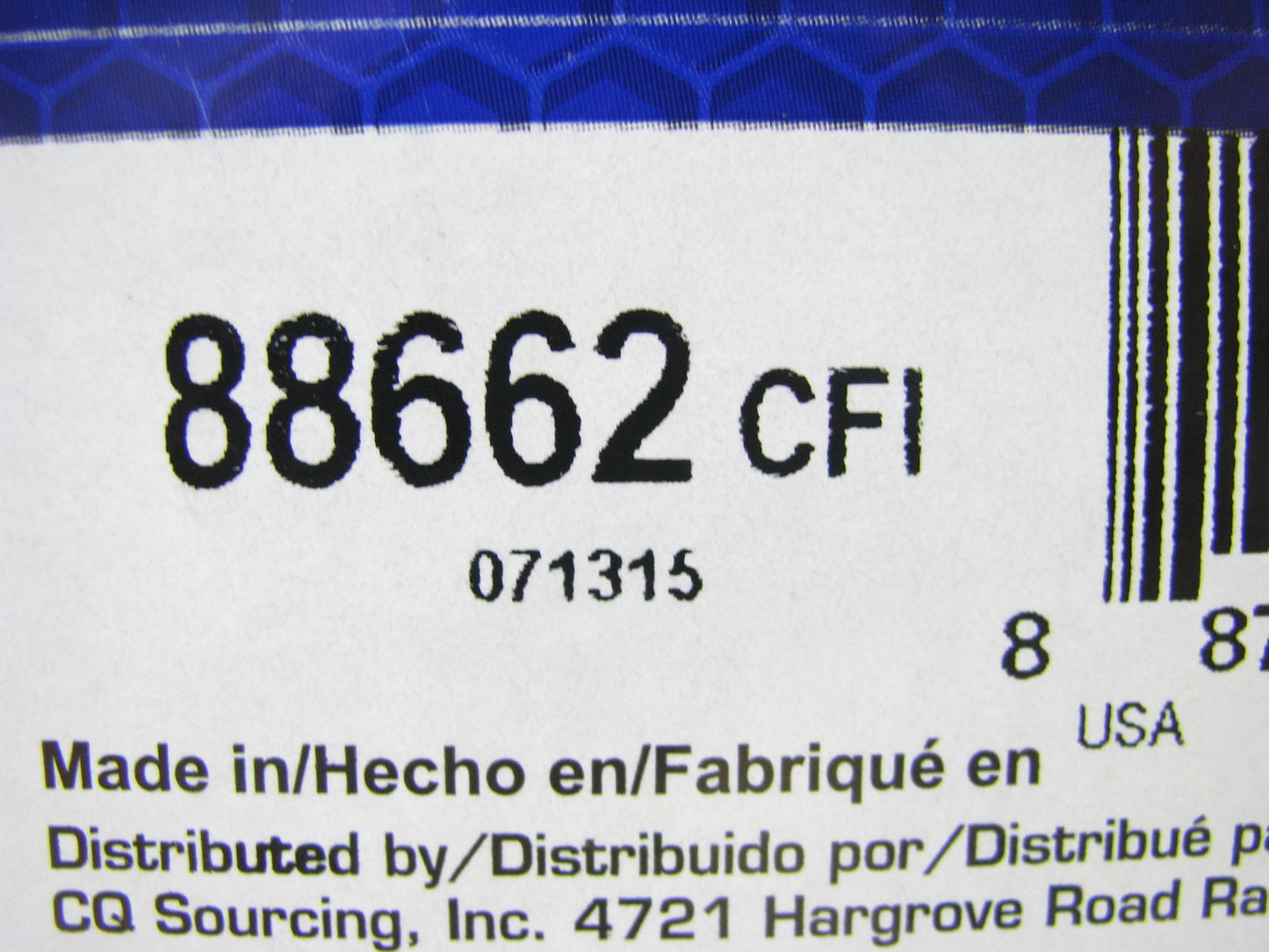 Carquest 88662 Air Filter Replaces 46662 LAF8124 AF2281 AF25524 P536940 RS3708