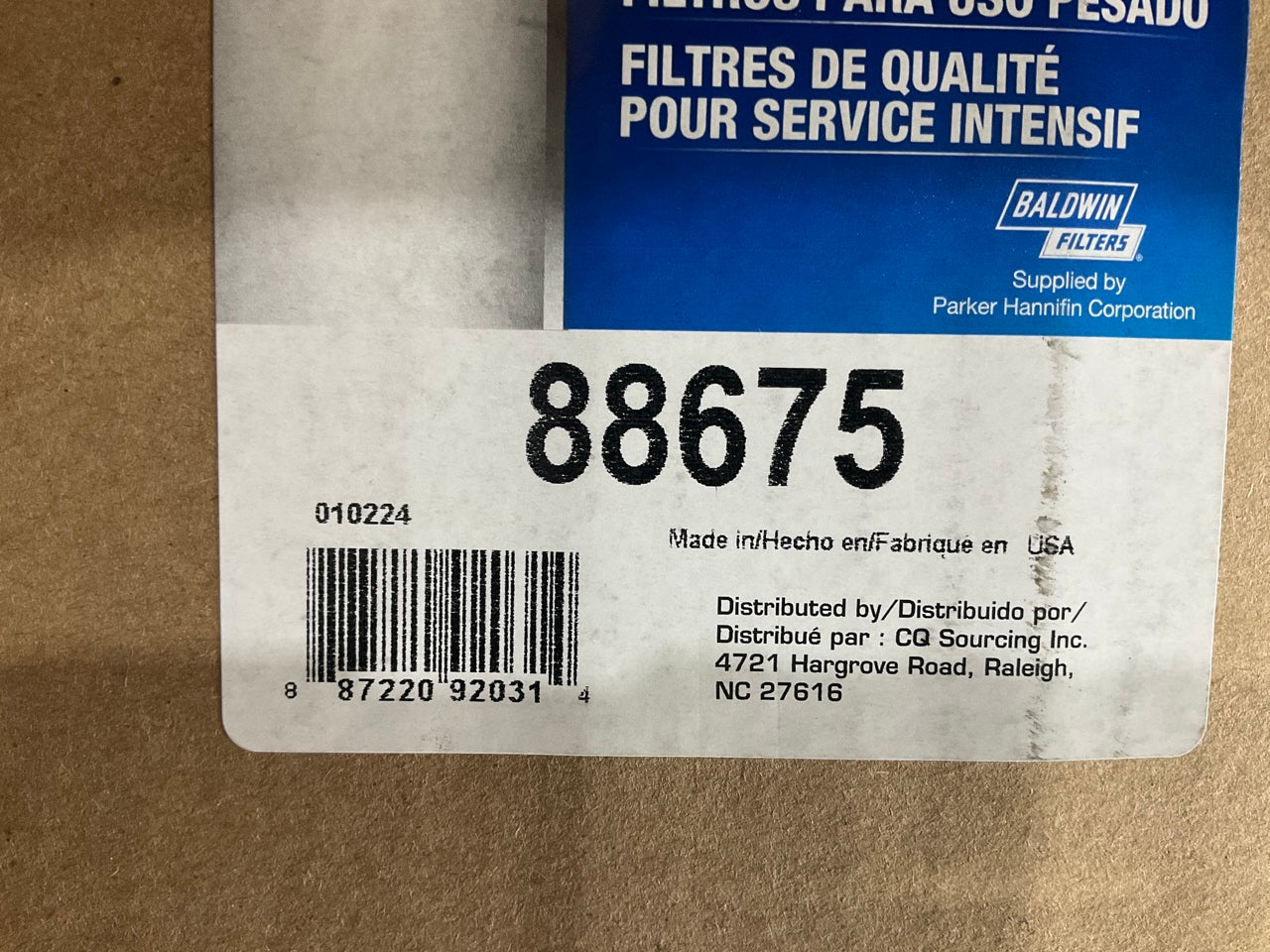 Carquest 88675 Air Filter - Replaces LL2685, P181095, CA3864, LAF1095, 46675