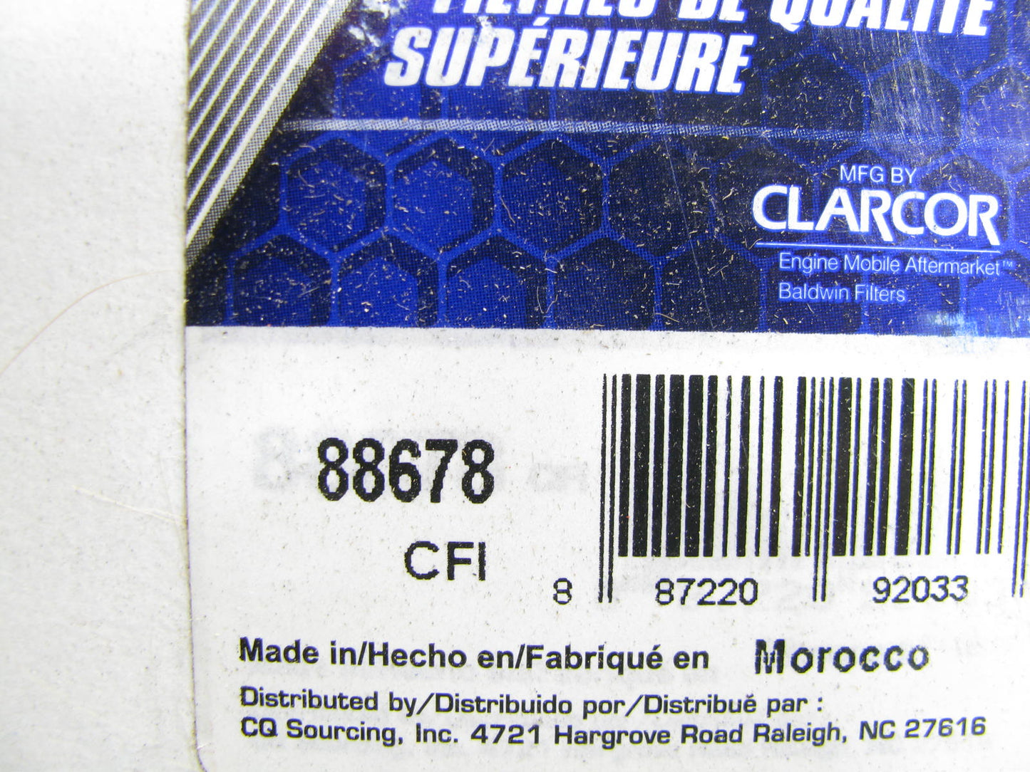 Carquest 88678 Air Filter Replaces CA8755A 46678 A45315 AF1518 AF1119 AF25848