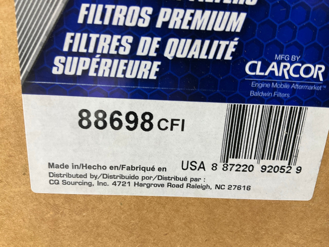 Carquest 88698 Air Filter Replaces 46698, 1201733H1, CA2546, PA2945, P772523