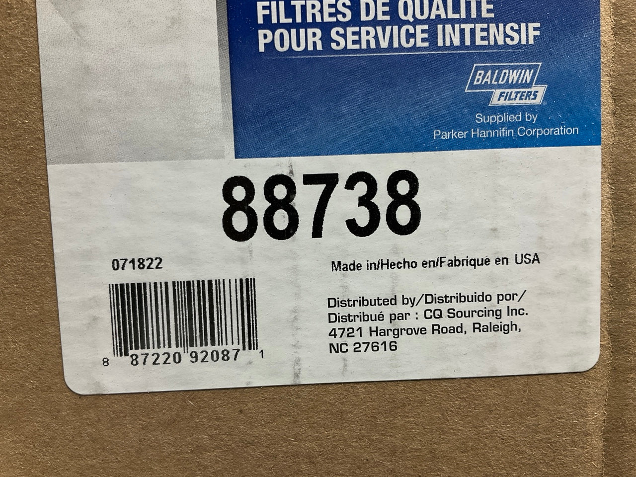 Carquest 88738 Air Filter Replaces 46738, D8NN-9B618-AA, A74280, P159548