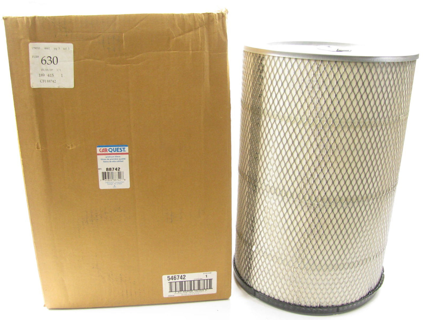 Carquest 88742 Air Filter Replaces: 46742 A75009 LAF4509 AF25137M P532509 88742