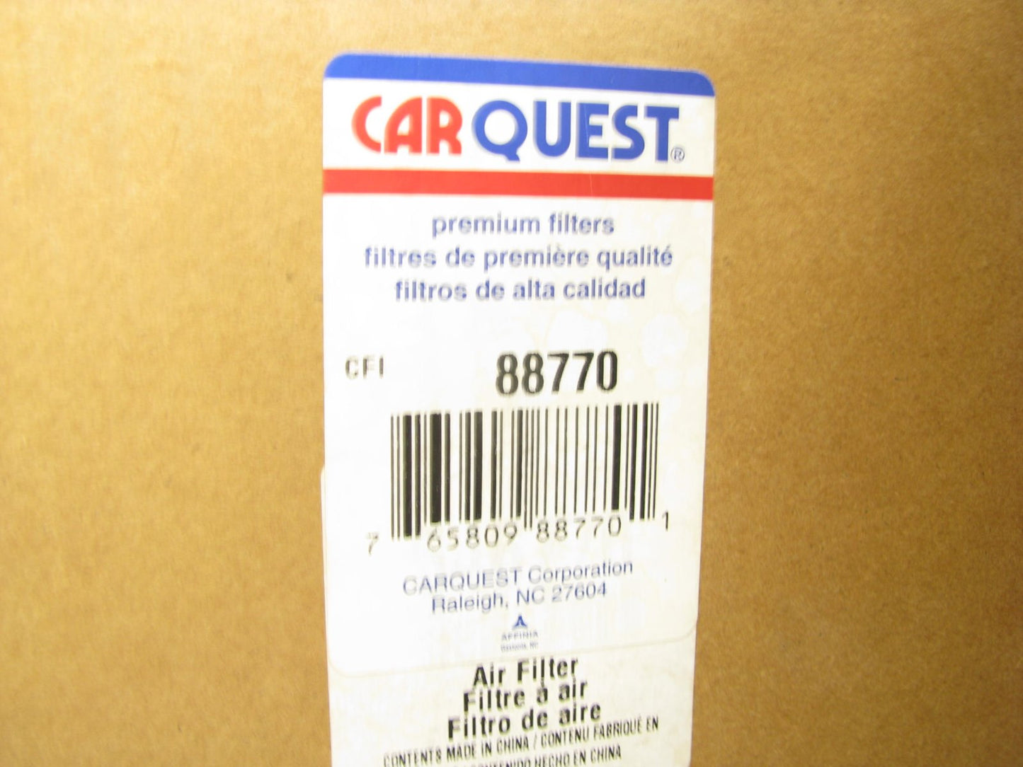 Carquest 88770 Air Filter Replaces: 49770 6770 LAF8150 RS4638 AF25627 P777868