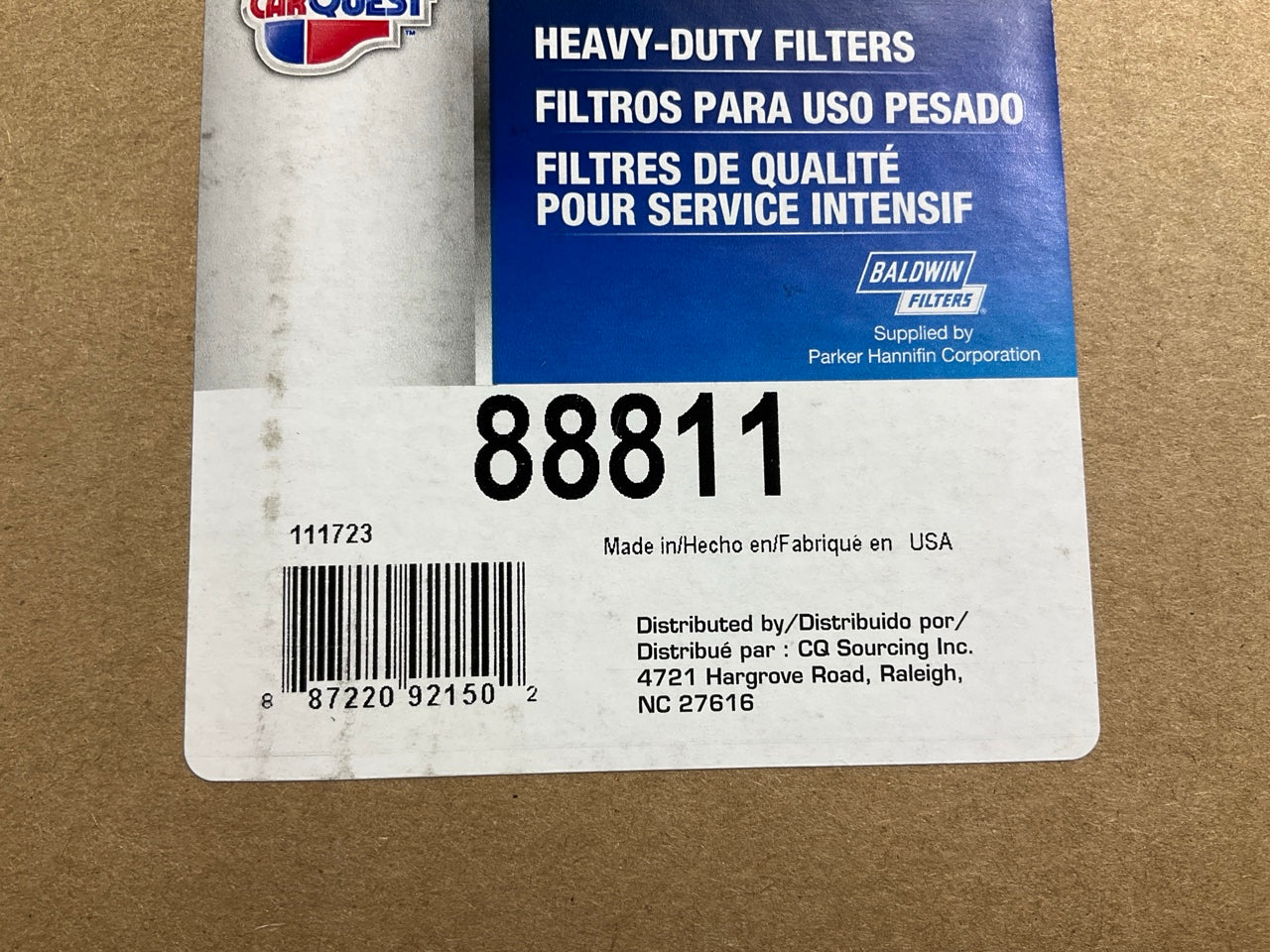 Carquest 88811 Air Filter Replaces WIX 46811, DONALDSON P548900