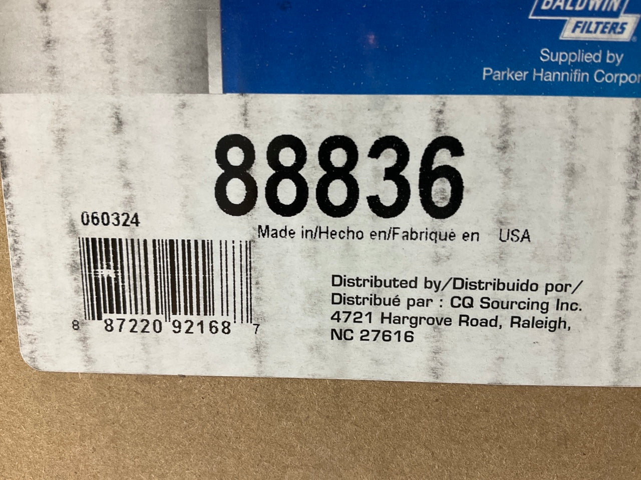 Carquest 88836 Air Filter Replaces: 46836 RS3920 AF26391 AF2382 6836 LAF3947