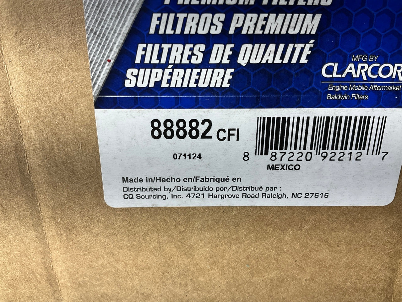 Carquest 88882 Air Filter Replaces CA6512 46882 A84433 LAF695 AF797 AF1969