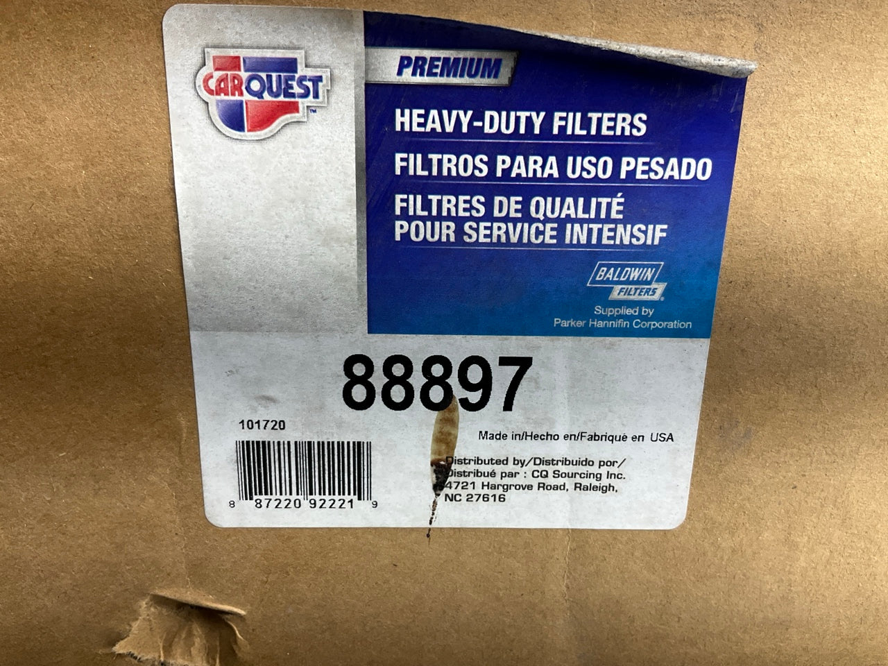 Carquest 88897 Engine Air Filter - Replaces A75095, 46897, P537450, PA2731