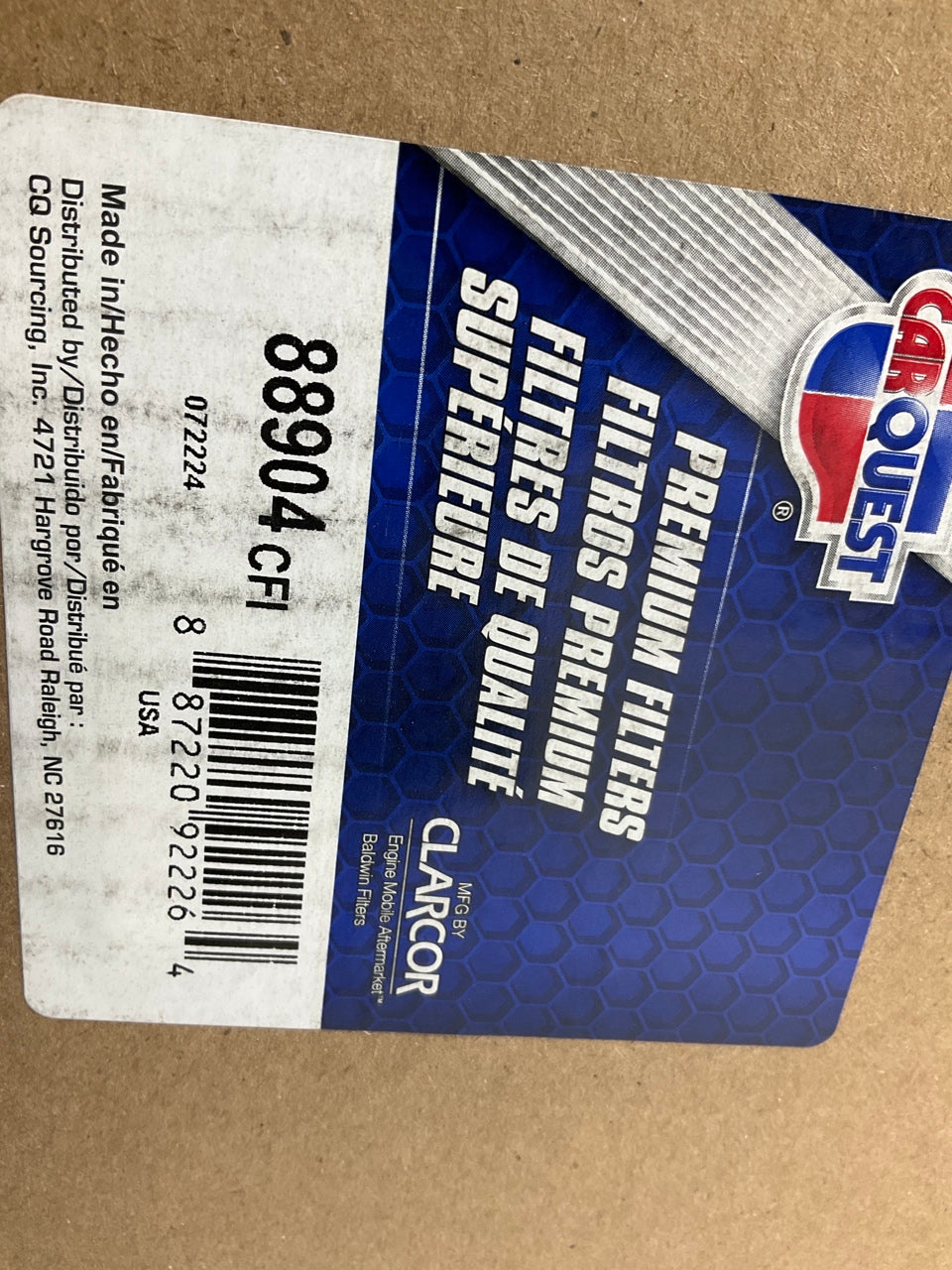 Carquest 88904 Air Filter - Replaces WIX 46904, BALDWIN PA3499, P776157