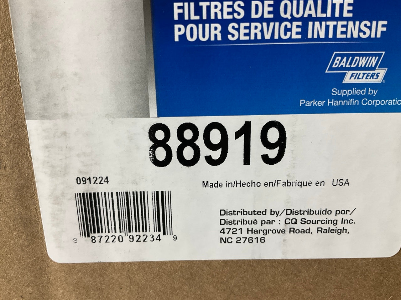 Carquest 88919 Air Filter - Replaces P542753, 46919, LAF9500, CA9871