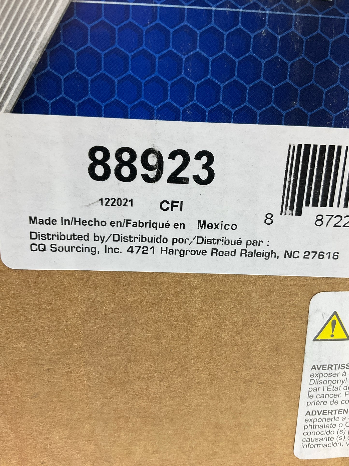 Carquest 88923 Air Filter Replaces: 46923 6923 LAF6923 AF2417 AF25963 P613335
