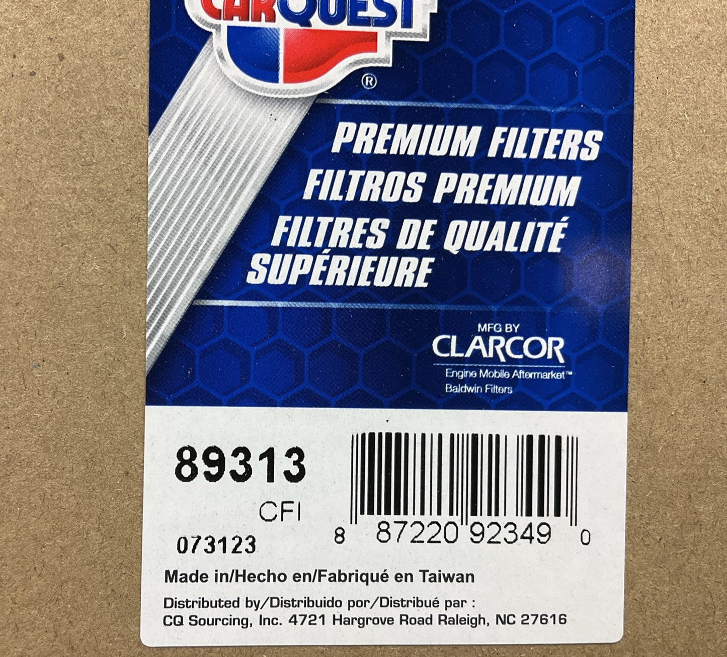 Carquest 89313 Cabin Air Filter Replaces Wix 24578