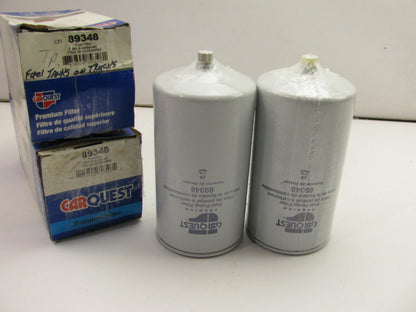 (2) Carquest 89348 Fuel Filters For Quincy Compressors With Kubota Engine