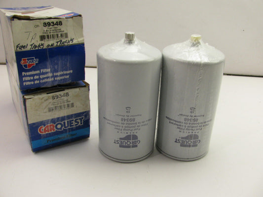 (2) Carquest 89348 Fuel Filters For Quincy Compressors With Kubota Engine