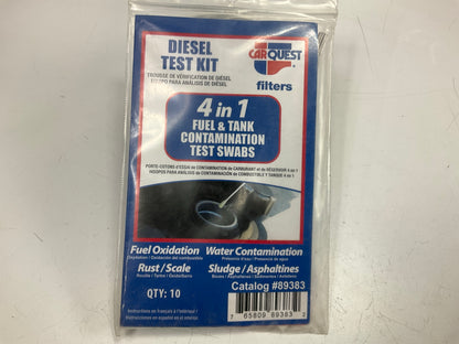 Carquest 89383-TESTKIT 4 In 1 Diesel Fuel & Tank Contamination Test Swabs