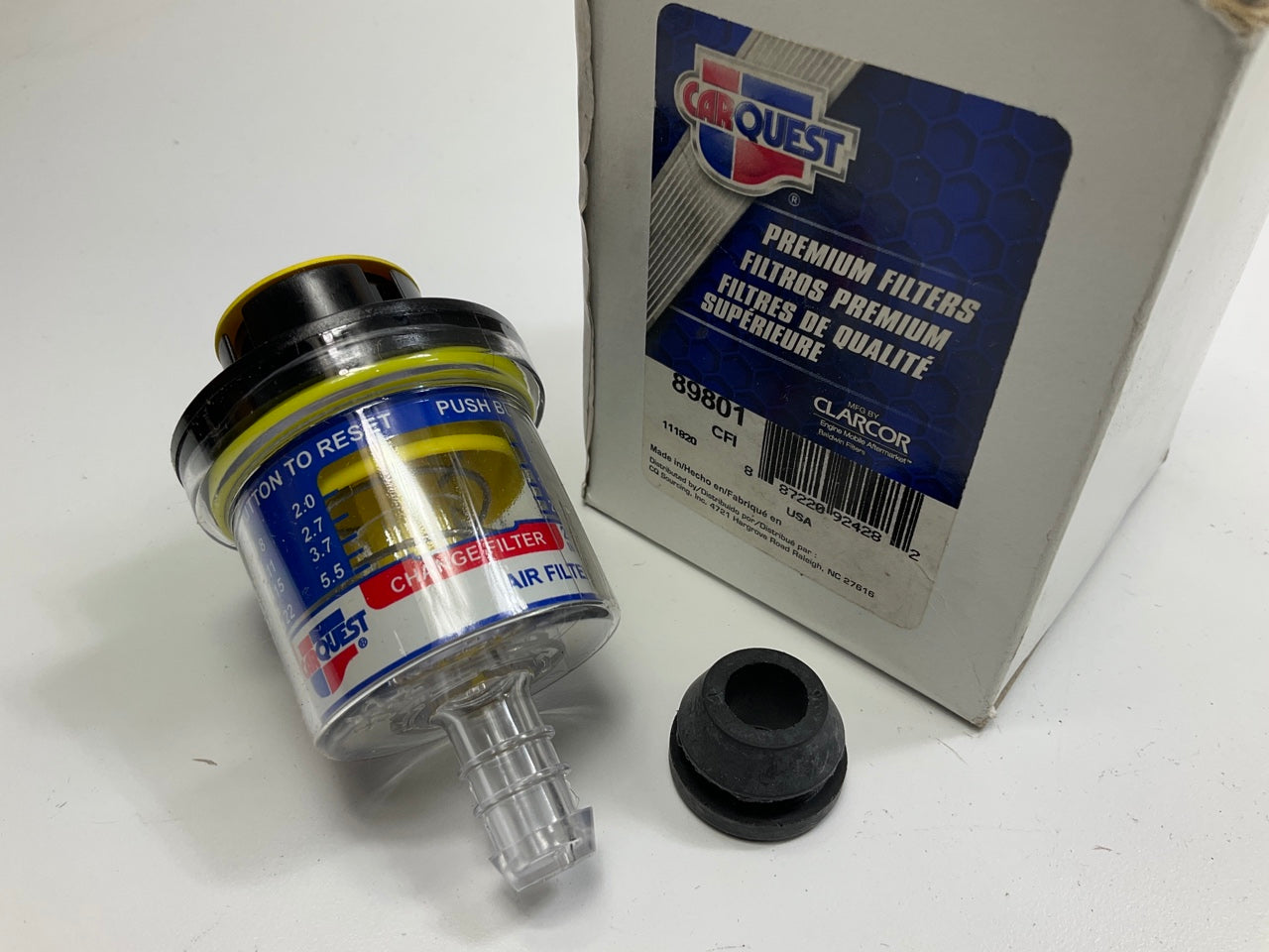 Carquest 89801 Air Filter Service Gauge - Grommet Mounted Air Filter Monitor Kit