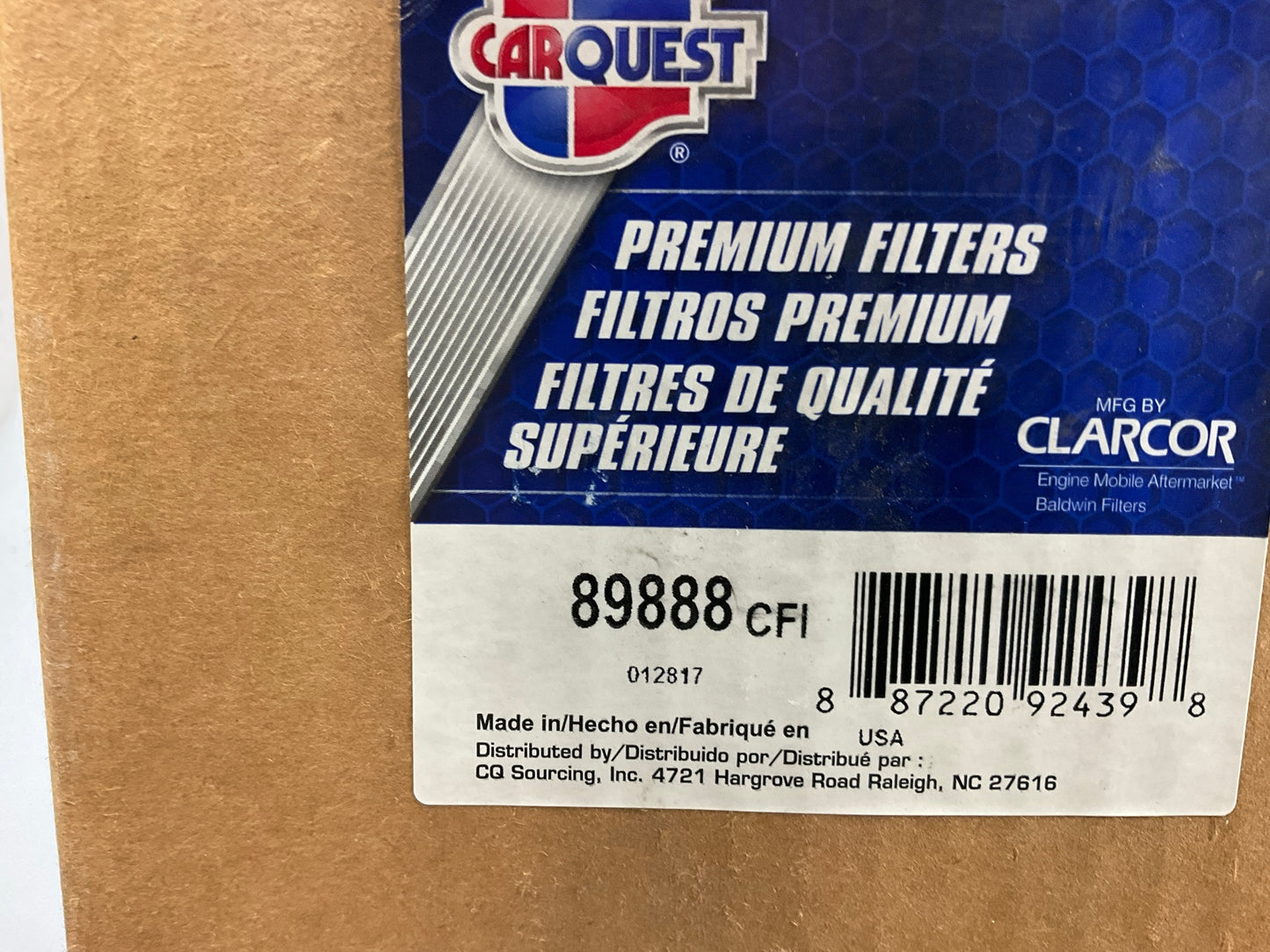 Carquest 89888 Air Filter Replaces 24888 LAF2541 AF4513 AF2154 70264N WGA847