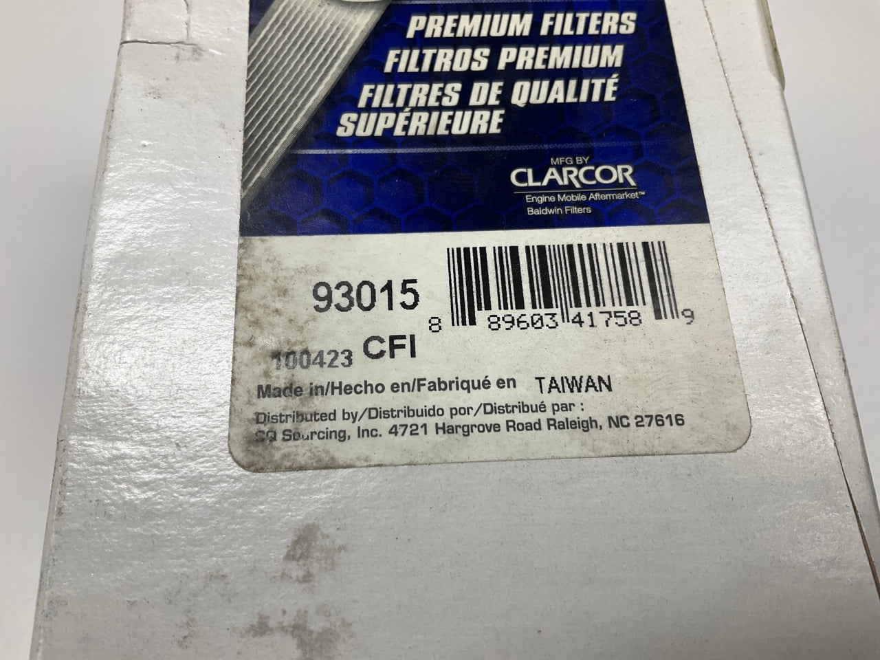 Carquest 93015 Inner Air Filter - Replaces 32721-58242, WA10015,  3272158240