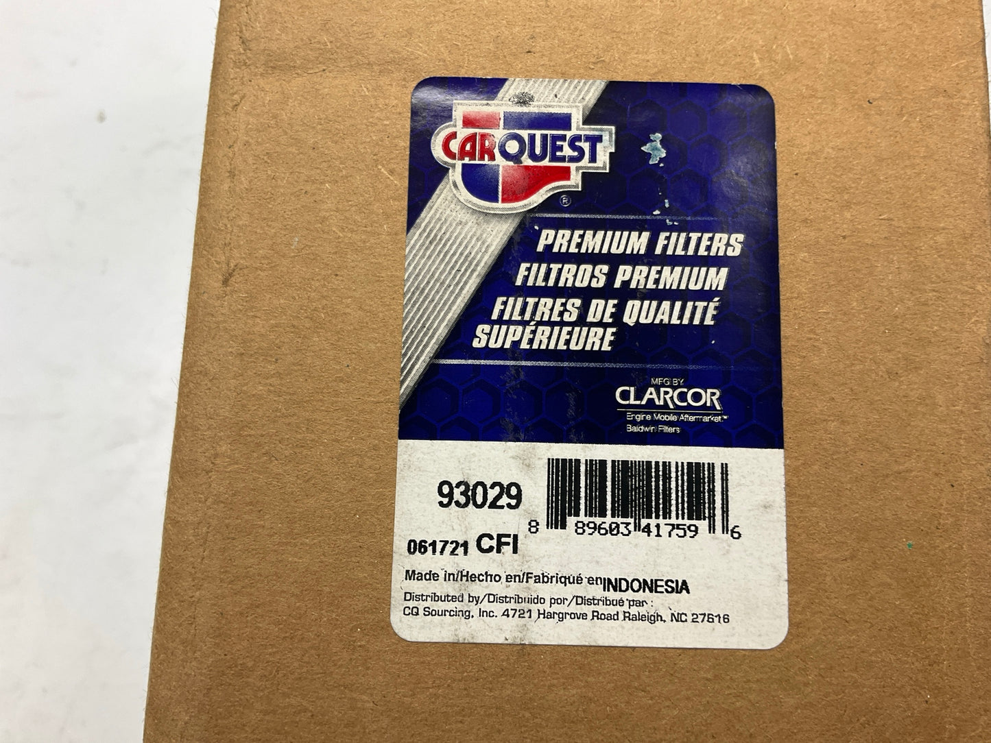 Carquest 93029 Air Filter - Replaces 54471842, 500029, WA10029
