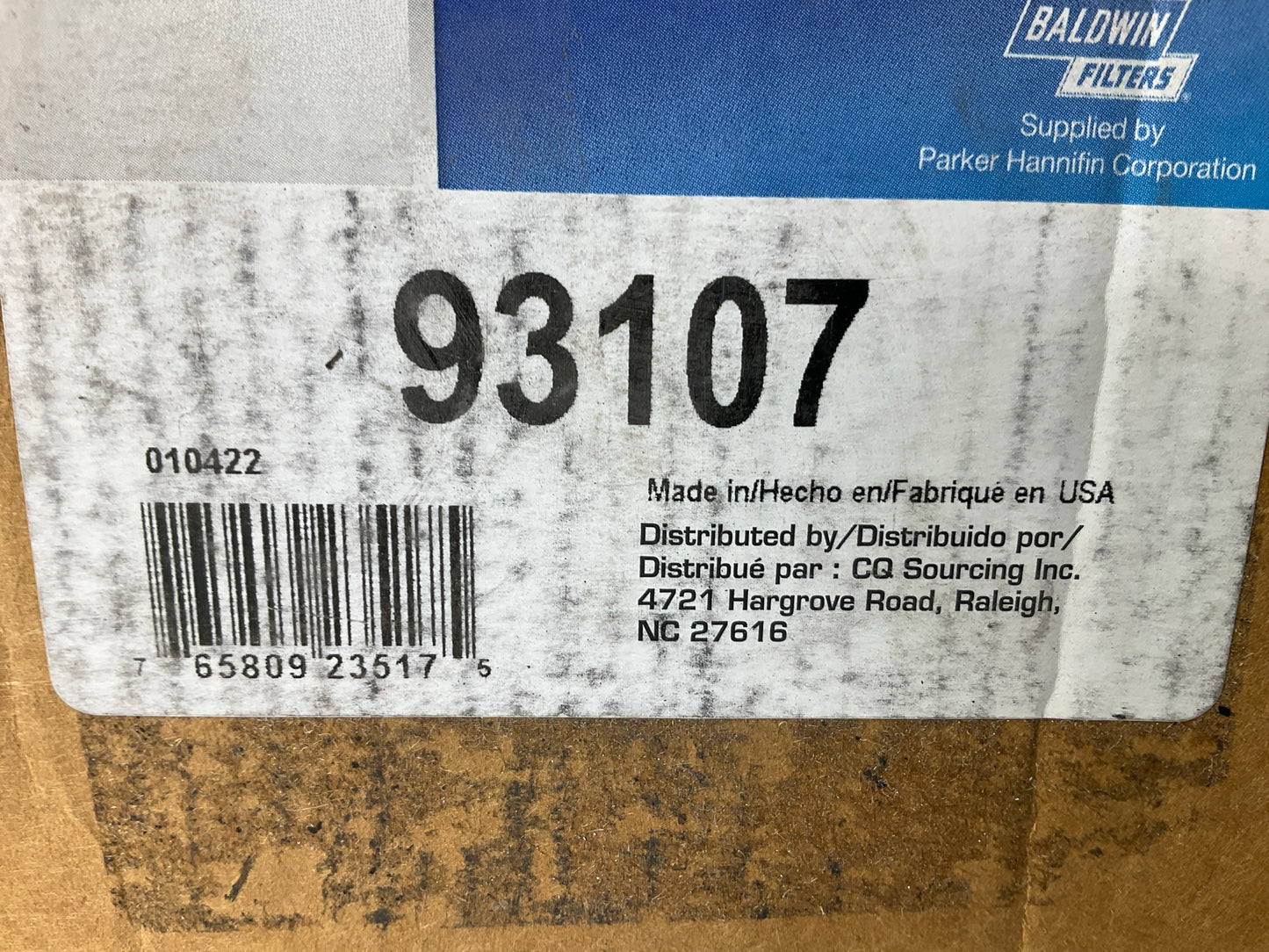 Carquest 93107 Radial Seal Air Filter For Multiquip MQP20P W/ 404D-22 Perkins