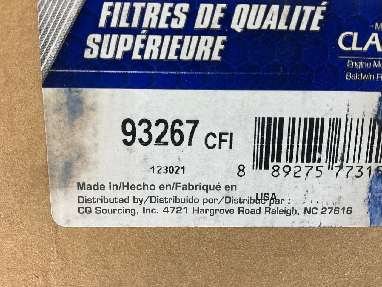 Carquest 93267 Air Filter Replaces 42267 PA1899 CA282SY AF844 P111470  PA1899