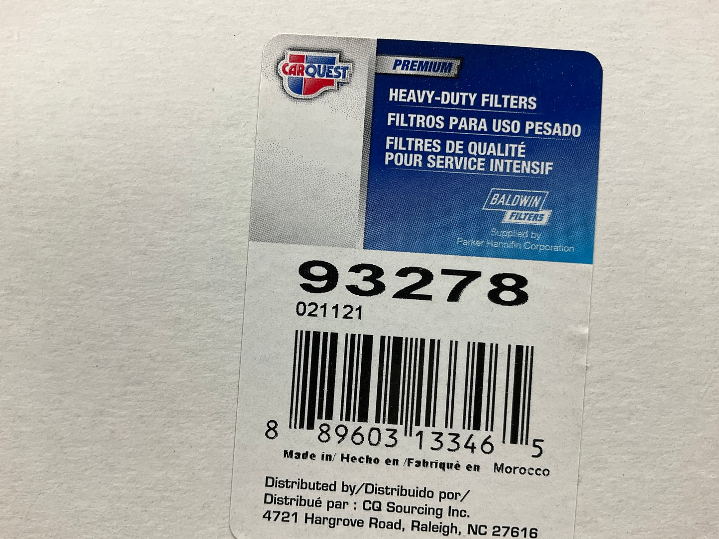 Carquest 93278 Cabin Air Filter Replacement For John Deere AT307501, 3468243