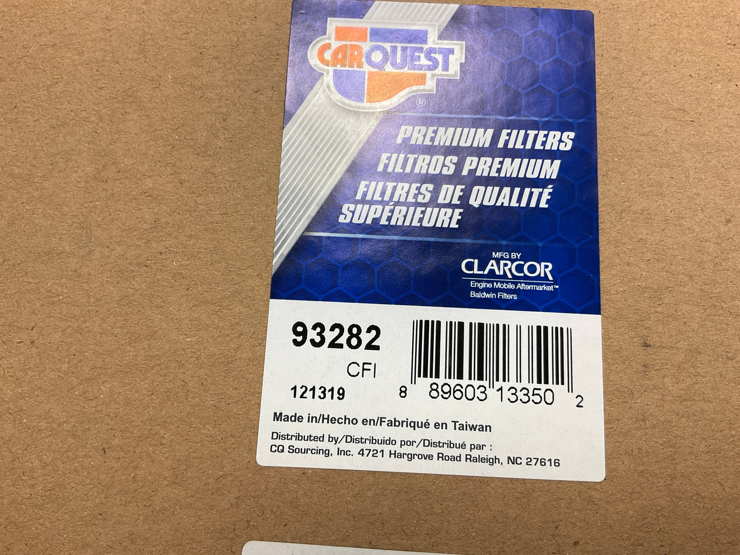 Carquest 93282 Cabin Air Filter - Replaces WP10184, PA5666, 4643580, 4658954