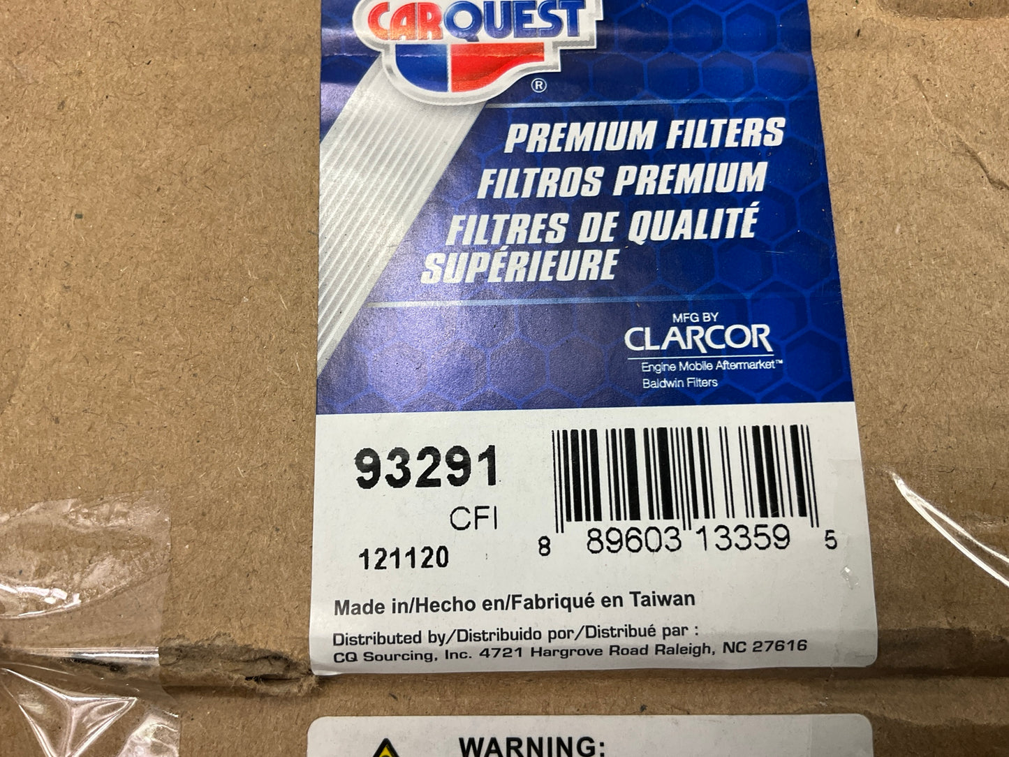 OPEN BOX - Carquest 93291 Cabin Air Filter Replaces 6677983, WP10193