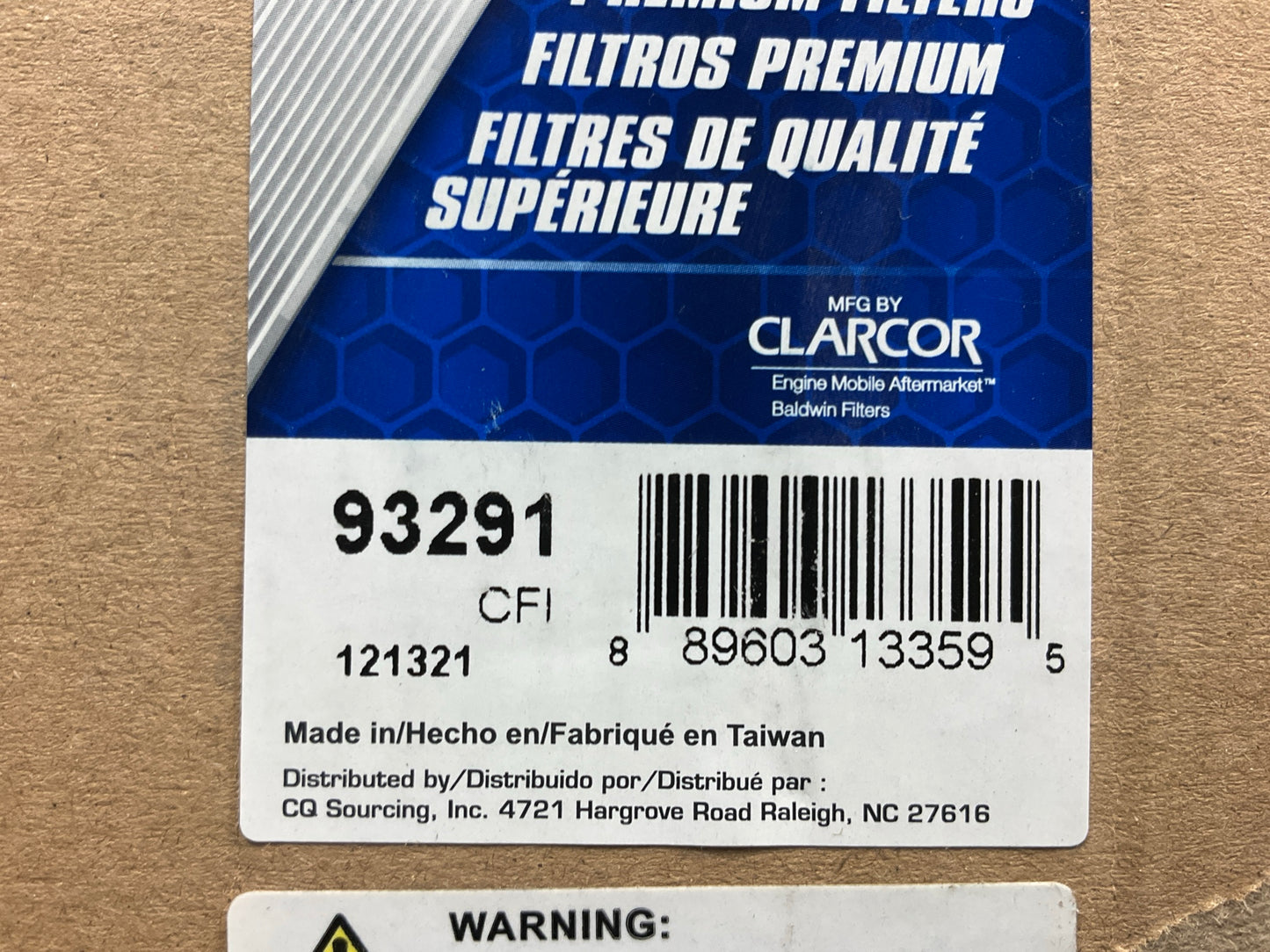 Carquest 93291 Cabin Air Filter Replaces 6677983,  WP10193