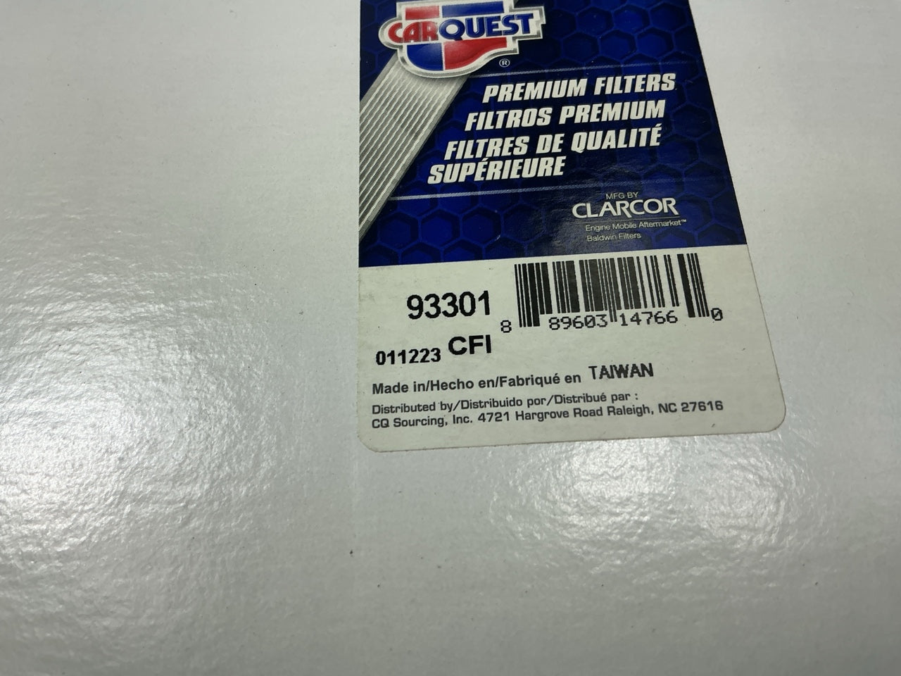 Carquest 93301 Cabin Air Filter Replaces WP10185 4S00683 4484453 PA5624 HA44885